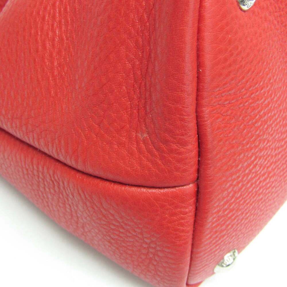 PRADA Red Leather Shoulder Bag - Picture 9 of 16